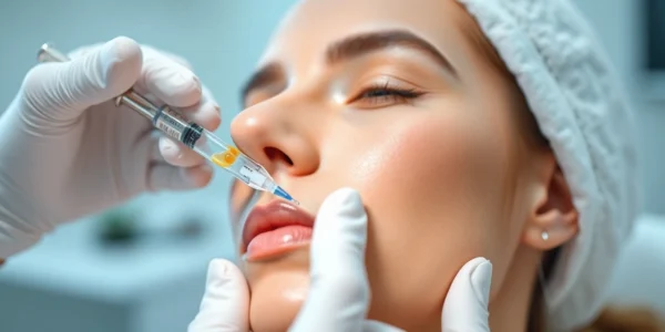 Fettwegspritze Zürich: Skilled specialist performs precise injection for safe fat reduction in a modern clinic setting.