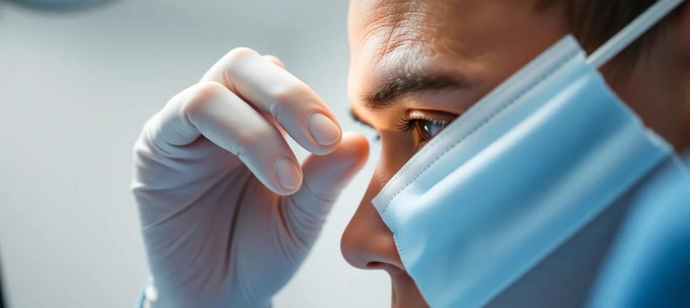 Experienced specialist performing Oberlidstraffung Zürich to enhance a patient’s youthful appearance with a precise, gentle technique.