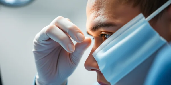 Experienced specialist performing Oberlidstraffung Zürich to enhance a patient’s youthful appearance with a precise, gentle technique.