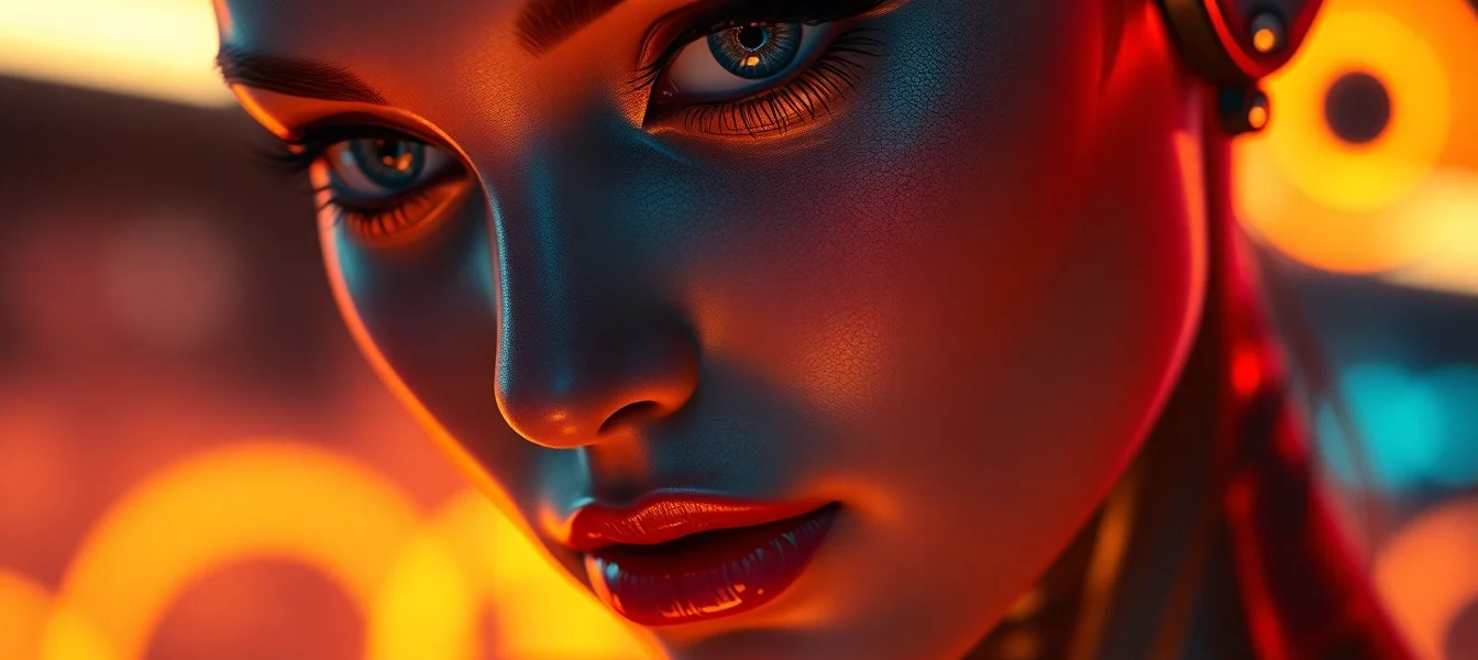 Engaging scene of a realistic AI girlfriend engaging in nsfw ai chat, highlighting intimate conversation with expressive digital character, emphasizing privacy and unfiltered interaction.