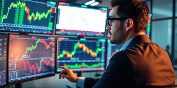 Comprehensive Stock Market News analysis with real-time market data on multiple screens to